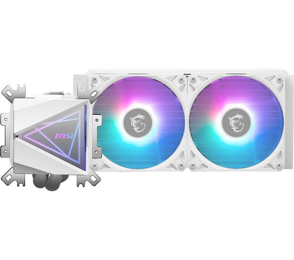 TieDex UK MSI MAG CORELIQUID I240 240 mm Liquid CPU Cooler - RGB LED, White