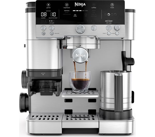 TieDex UK NINJA Luxe Cafe Premier Series ES601UK Bean to Cup Coffee Machine - Silver & Black