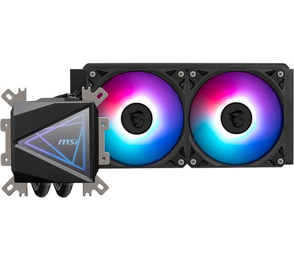 TieDex UK MSI MAG CORELIQUID i240 240 mm Liquid CPU Cooler - RGB LED, Black