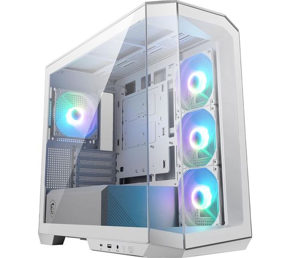 TieDex UK MSI MAG PANO M100R PZ MicroATX Mid-Tower PC Case - White