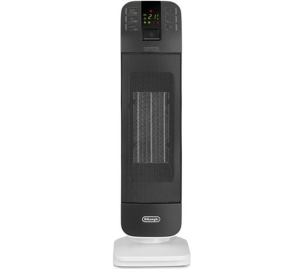 TieDex UK DELONGHI HFX65V20 Tower Ceramic Fan Heater - Black & White