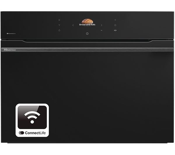 TieDex UK HISENSE Hi8 BlackLine BIM4AH8UKWF Compact Electric Oven with Microwave - Jet Black