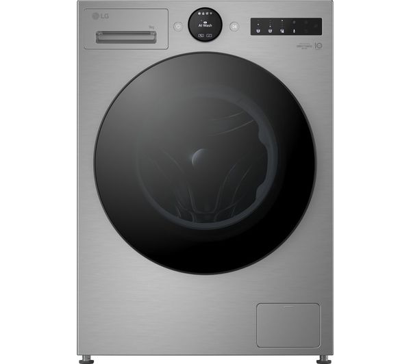 TieDex UK LG VX70 Series AI Direct Drive WiFi-enabled 9 kg 1400 Spin Washing Machine - Silver