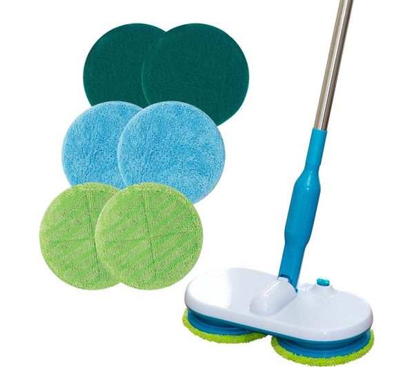 TieDex UK FLOATING MOP Upright Hard Floor Cleaner - White & Blue