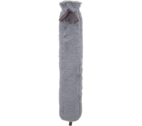 TieDex UK AROMA HOME Faux Fur Long Hot Water Bottle - Grey