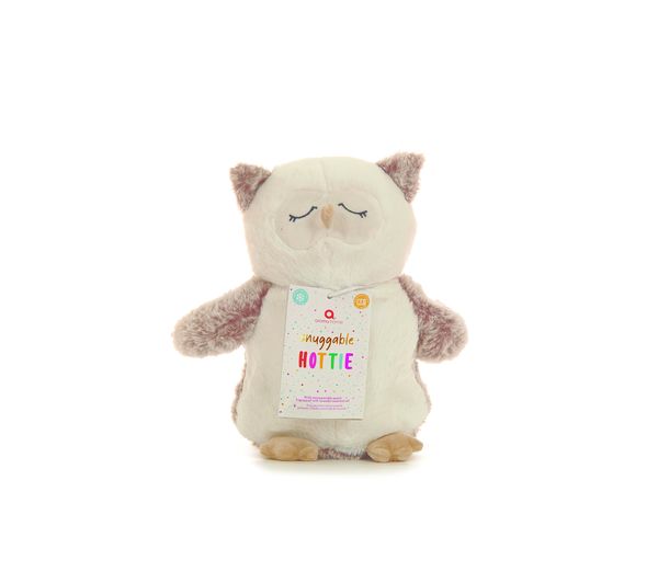 TieDex UK AROMA HOME AH0250OL Owl Snuggable Hottie - Brown