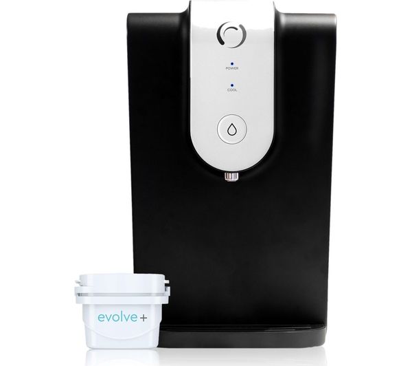 TieDex UK AQUA OPTIMA Lumi Chilled Filtered Water Dispenser - Black & Silver