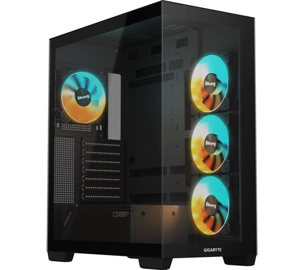 TieDex UK GIGABYTE Panoramic Stealth GB-C500P ST ATX Mid-Tower PC Case - Black