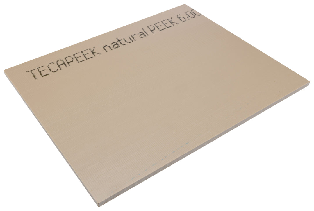 TieDex UK Beige Polyetheretherketone Plastic Sheet, 300 mm x 245mm x 6 mm