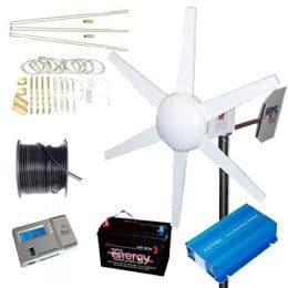 Marlec Land Based Wind Turbine Installation Kit 250W With 6.4Meter Tower