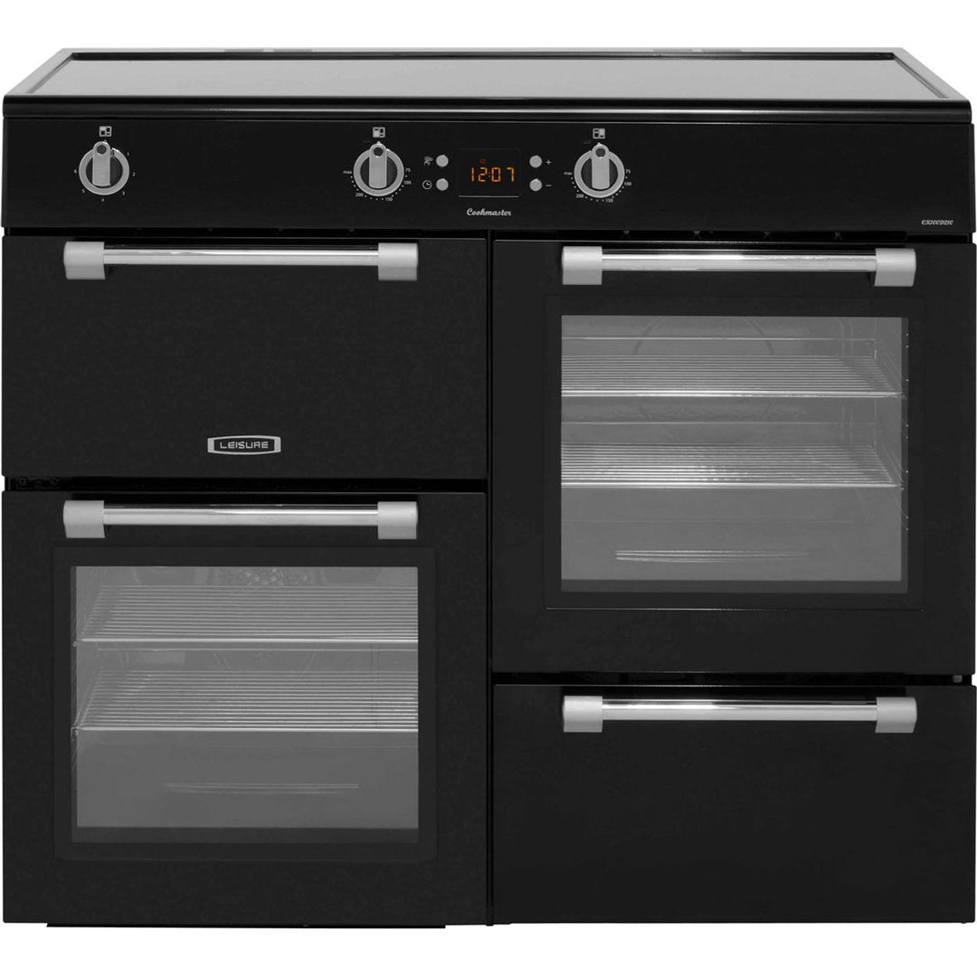 Leisure Cookmaster CK100D210K 100cm wide Electric Range Cooker with Induction Hob - Black