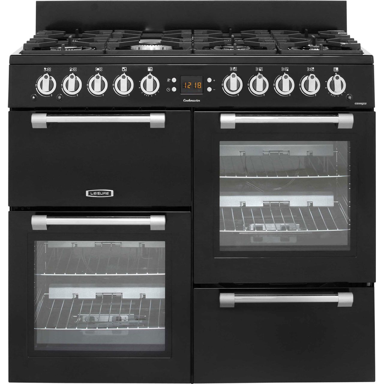 Leisure Cookmaster CK100G232K 100cm wide Gas Range Cooker - Black
