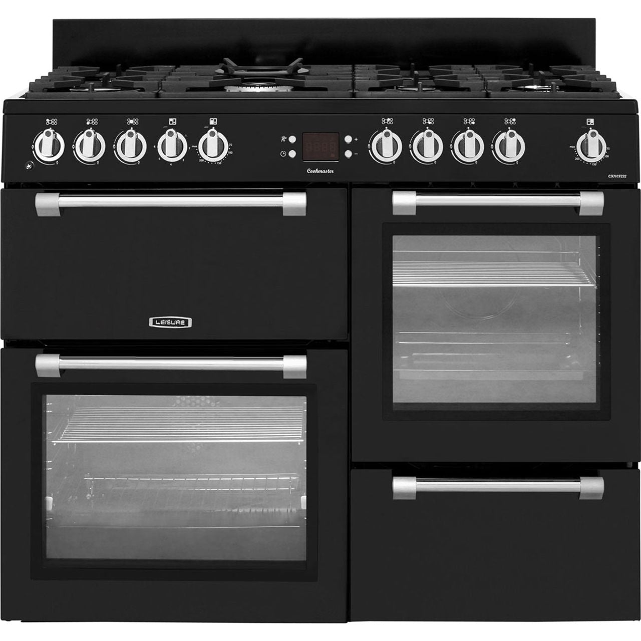 Leisure Cookmaster CK110F232K 110cm wide Dual Fuel Range Cooker with Gas Hob - Black