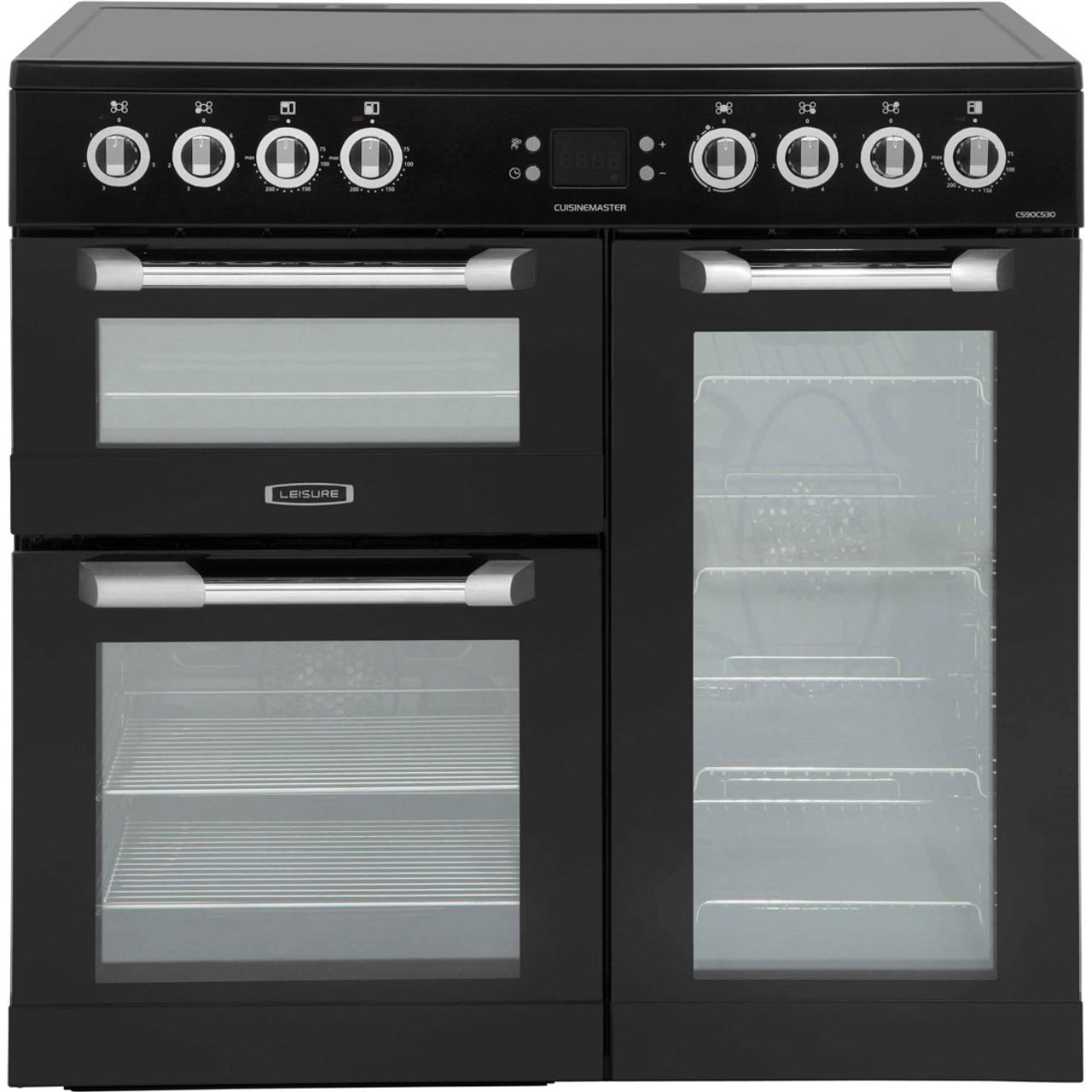 Leisure Cuisinemaster CS90C530K 90cm wide Electric Range Cooker with Ceramic Hob - Black