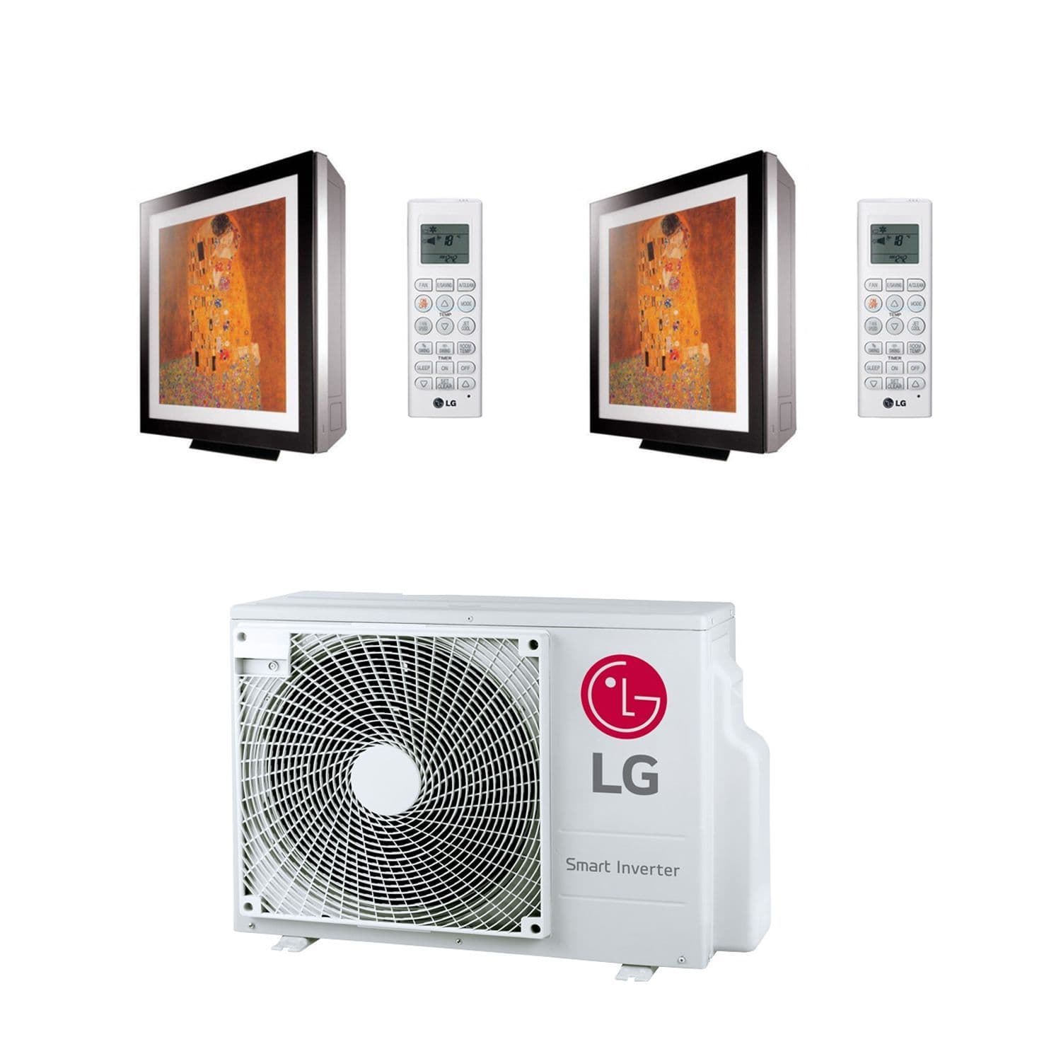 Lg Air Conditioning MU2R17-UL0 5Kw Multi Room Heat Pump 2 x MA12R-NF1 Artcool Gallery R32 A++