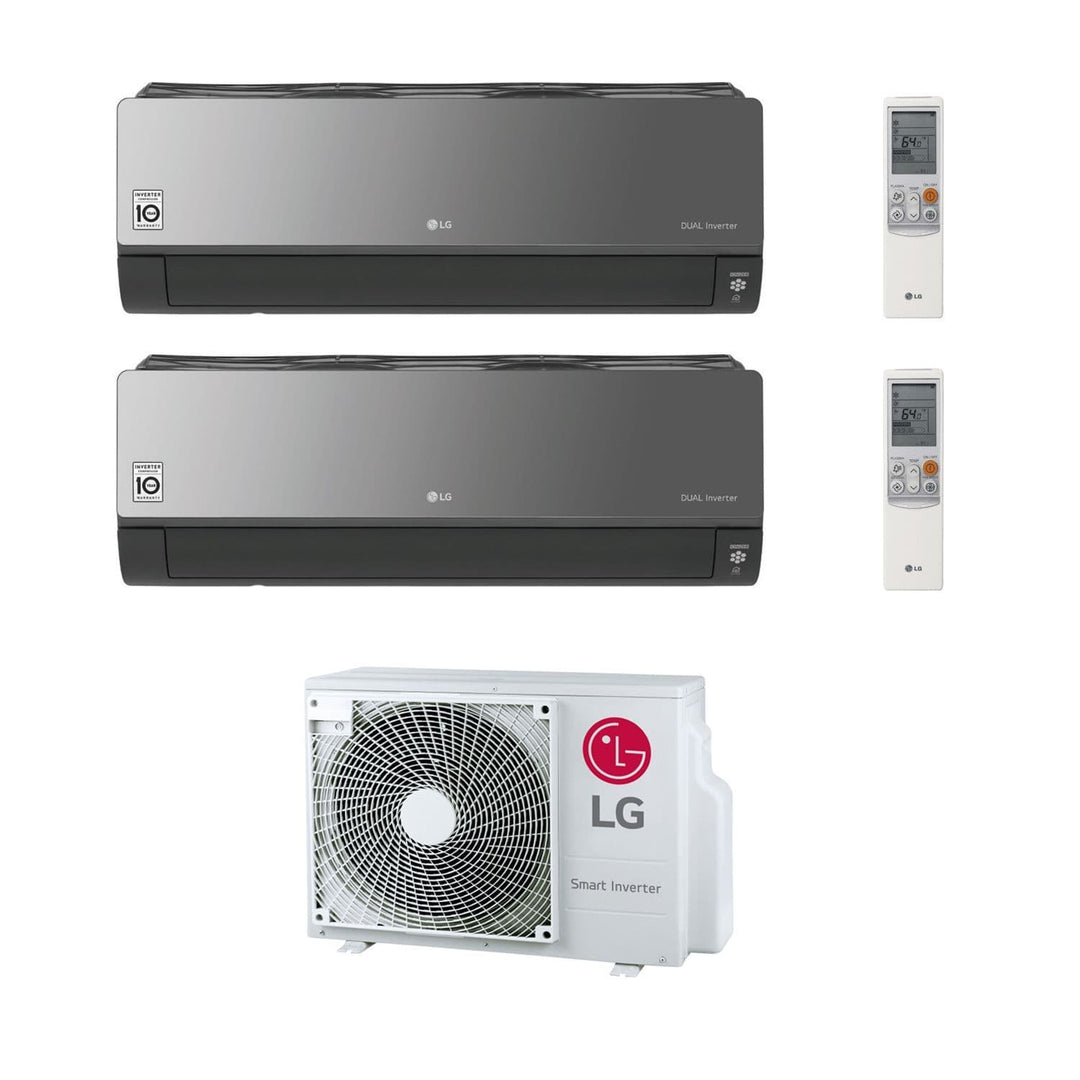 Lg Air Conditioning MU2R17-UL0 Multi Room 2 of AC12BK-NSJ Artcool Mirror Wall Mounted Heat Pump