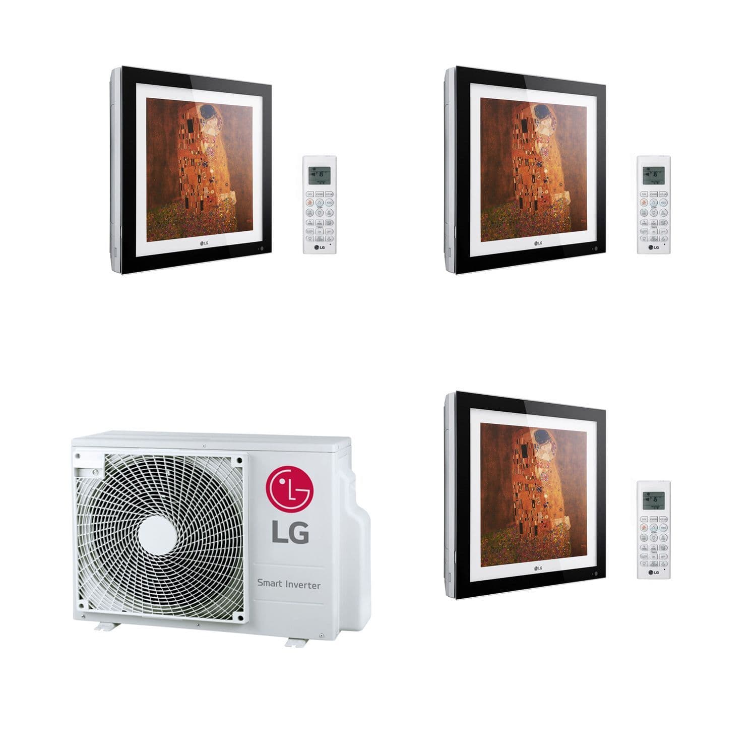 Lg Air Conditioning MU3R19-U21 6Kw Multi Room Heat Pump 3 x MA09R-NF1 Artcool Gallery R32 A+++