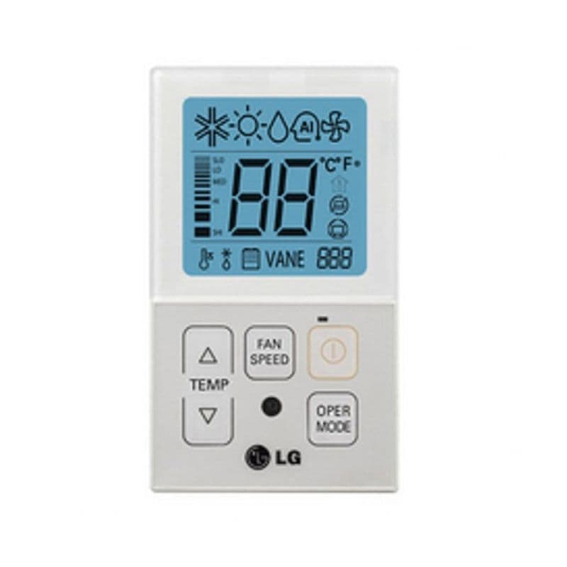 LG Air Conditioning Replacement PQRCVCL0QW Simplified Hard Wired Remote Controller In White