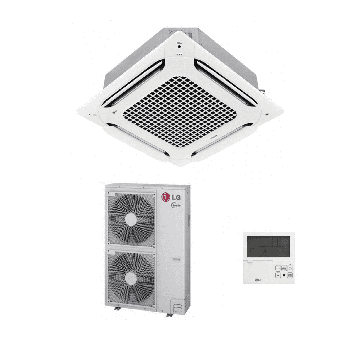 LG Air Conditioning UT42F.NA0+UUD3.U30 Standard Commercial Cassette 950X950 4-Way 12Kw/42000Btu 3Ph