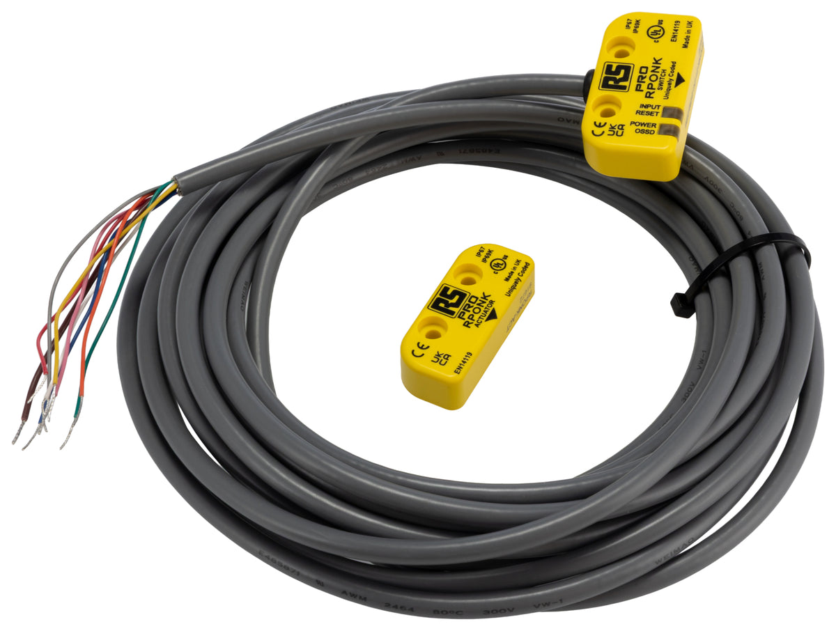 TieDex UK RFID Non-Contact Safety Switch, ABS Plastic Housing, 24V dc, 2 NO/1 NC, Wire