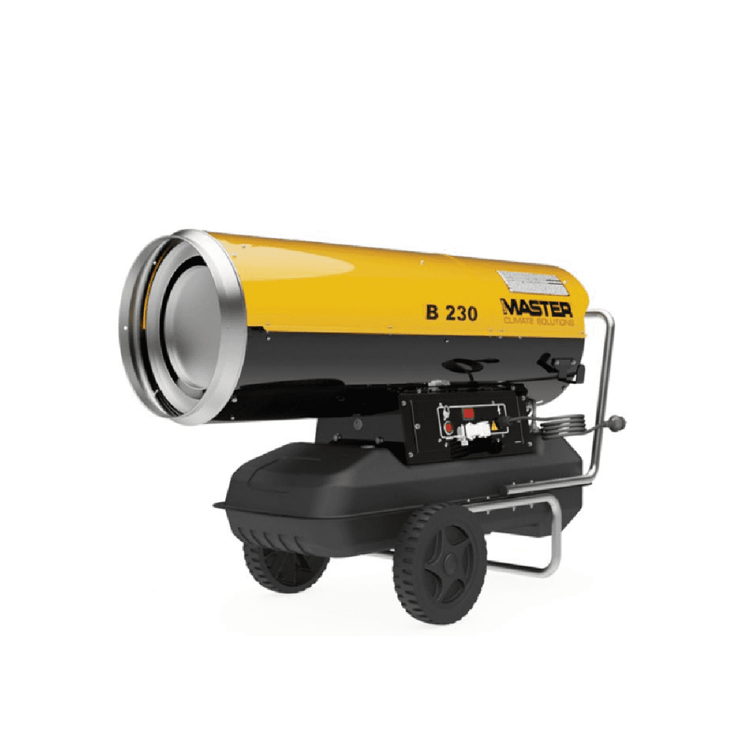 Master B230240 Direct Diesel Oil Heater with Wheels, 65 Litre Tank, 65 kW/222,000 Btu, 240V