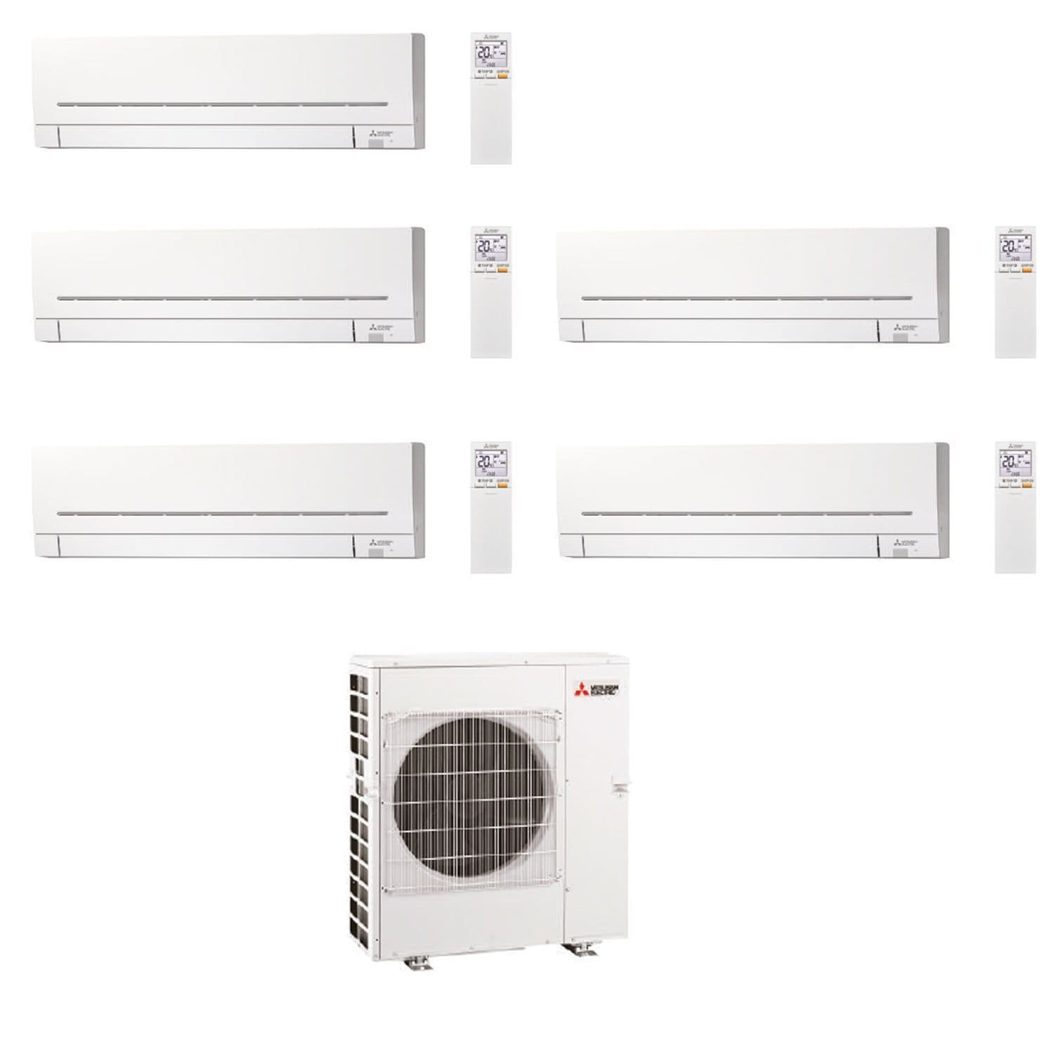 Mitsubishi Electric Air Conditioning MXZ-5F102VF Multi 5 x MSZ-LN25VG2 2.5kW Wall A++ 240V~50Hz