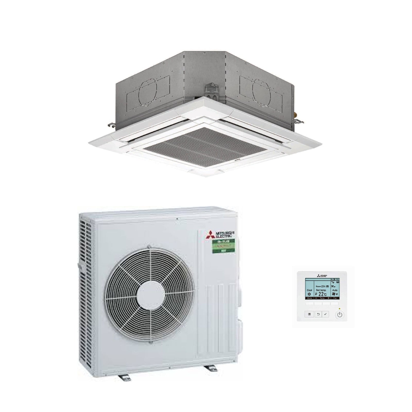 Mitsubishi Electric Air Conditioning PLA-M125EA Cassette Heat Pump 12Kw/42000Btu A R32 240V~50Hz