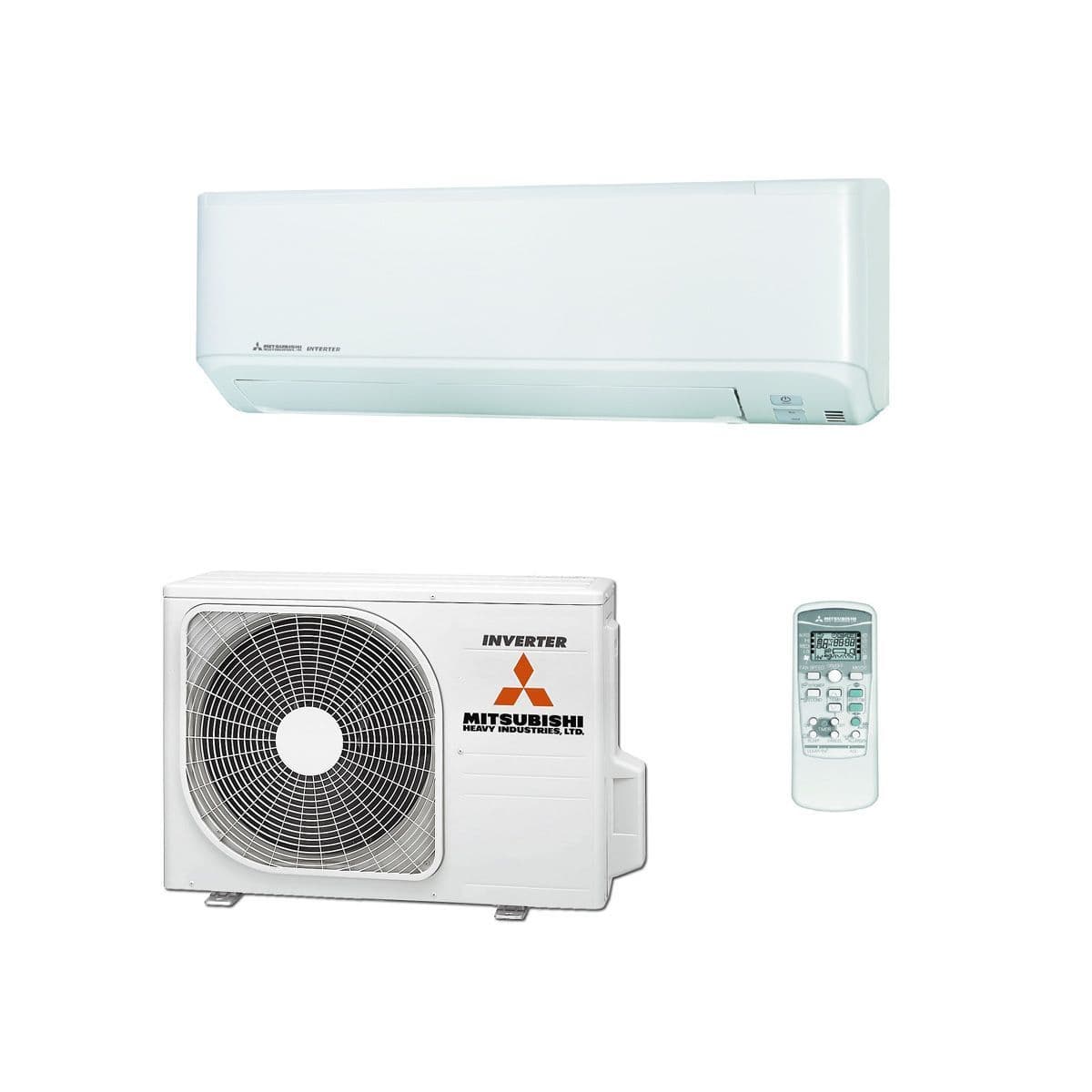 Mitsubishi Heavy Industries Air Conditioning SRK25ZSP-W Wall 2.5Kw/9000Btu A R32 Install Kit