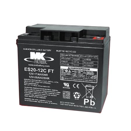Mk Batteries MK Powered ES20-12C FT AGM 20AH 12V Battery