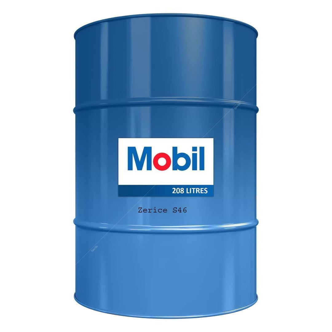 Mobile Lubricants Mobil Zerice S46 Fully Synthetic Refrigeration Oil Lubricant 208 Liters