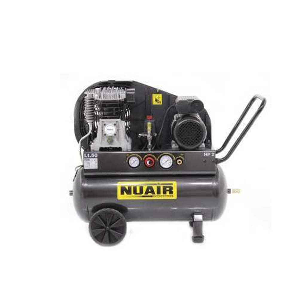 NuAir S-28DA504FPS139 B2800B/3M/50 TECH-PRO UK Air Compressor 2.2kW 3Hp 50Lt 10 Bar, Portable