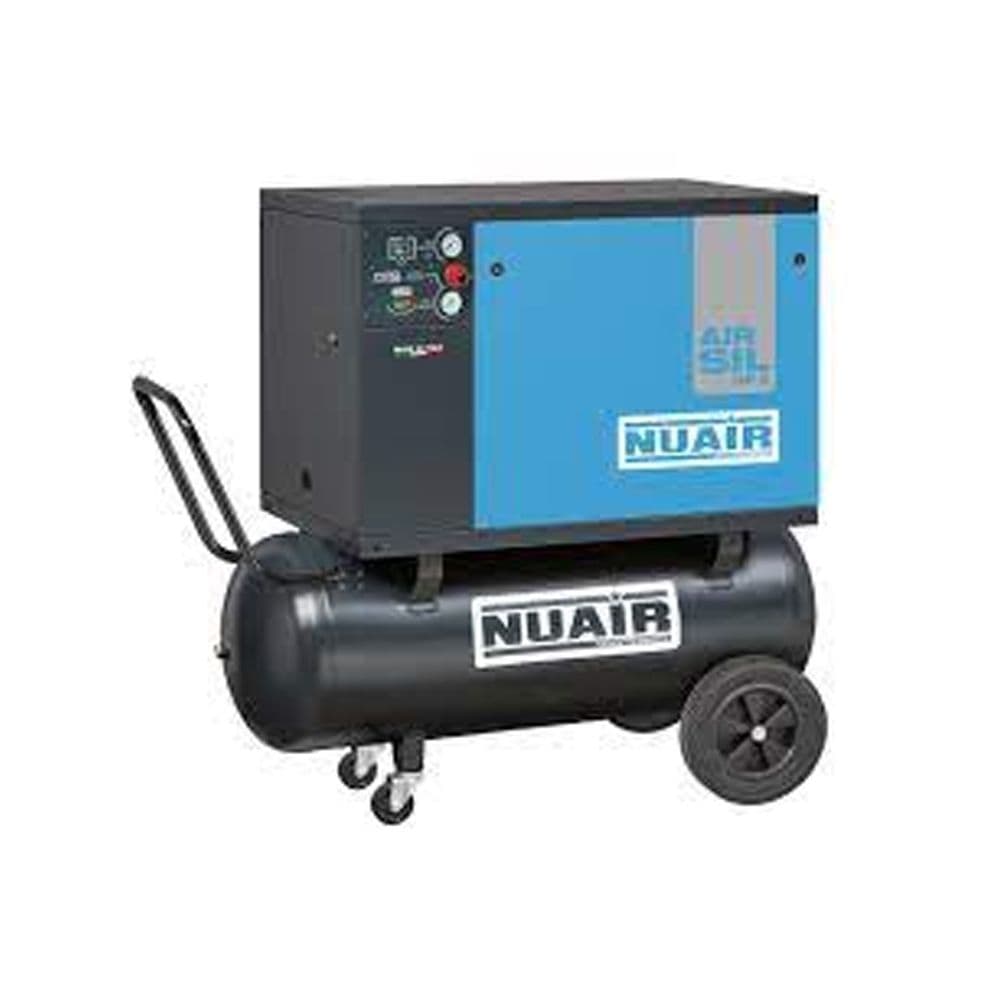 NuAir S-36FR504FPS302 AIR SIL EVO B3800B/3CM/100 Low Noise Air Comp 1.5kW/2Hp 100Lt 10 Bar 16A 240V