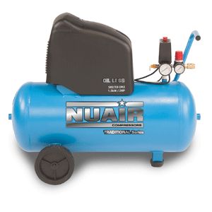 NuAir S-A3DV404FPS536 S-SO2/50CM2 Portable Air Compressor Oil Free 50L Receiver 8.1 CFM 1Ph