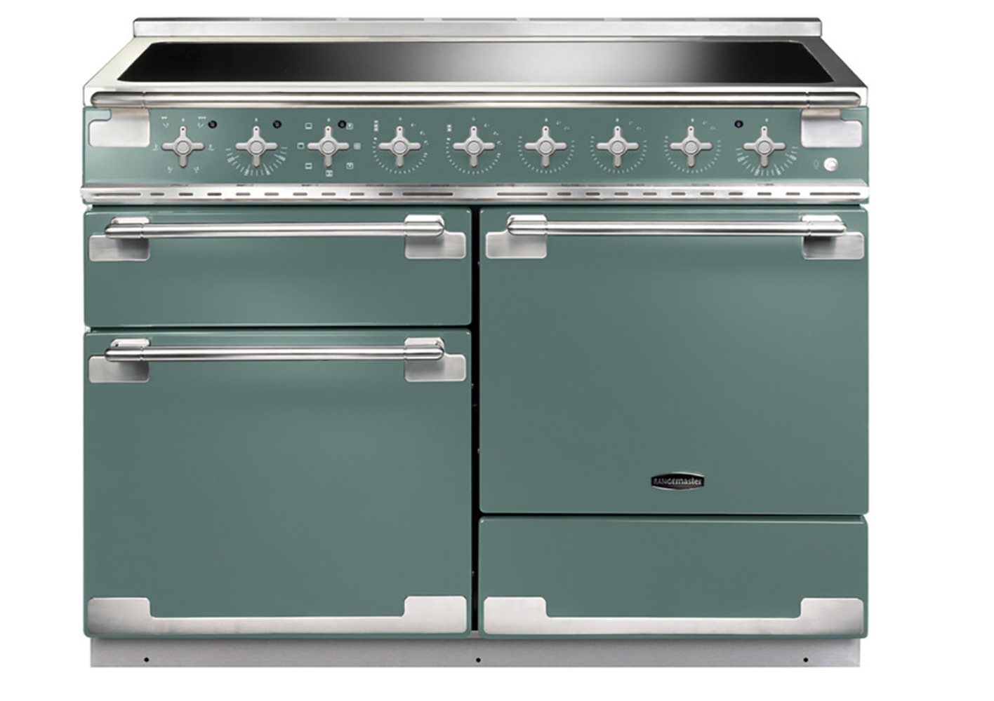 Rangemaster Elise ELS110EIMG 110cm wide Electric Range Cooker with Induction Hob - Mineral Green
