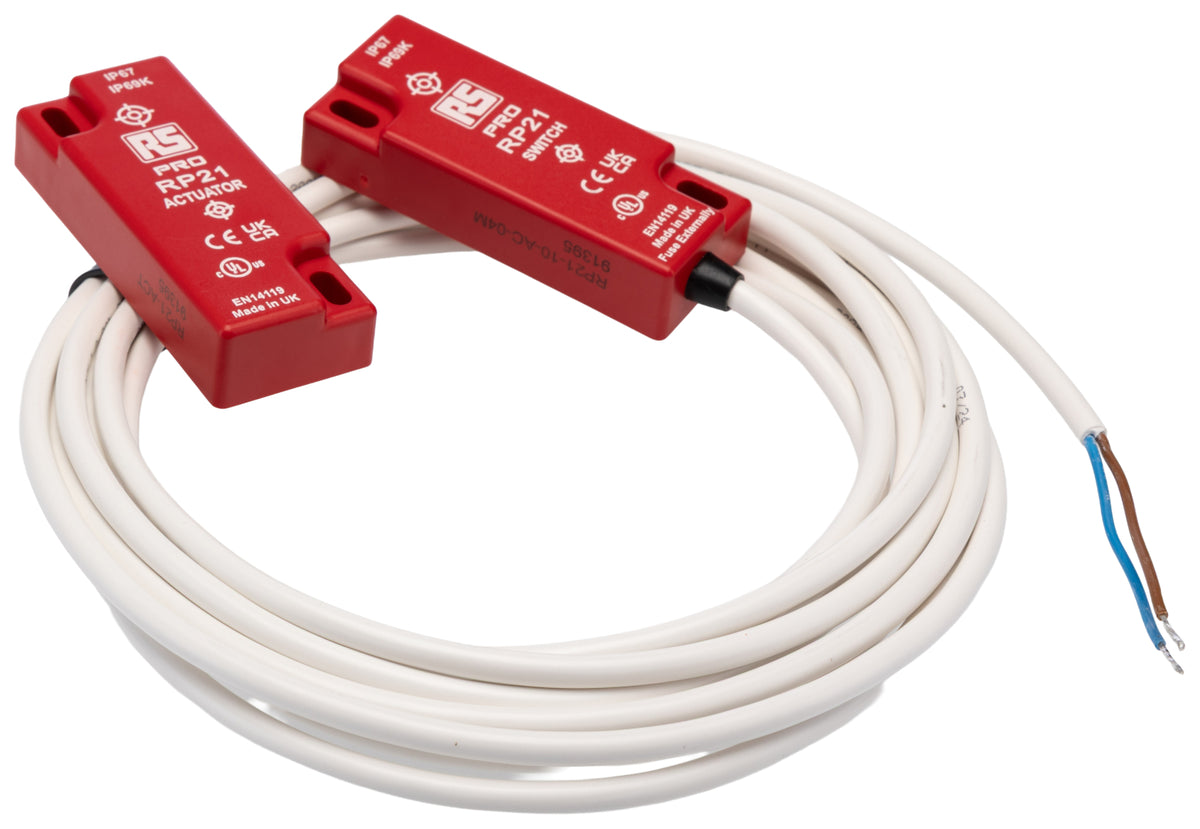 TieDex UK Magnetic Non-Contact Safety Switch, ABS Plastic Housing, 24V dc, 1 NO, Wire