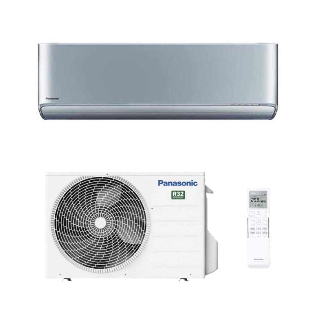 Panasonic Air Conditioning Panasonic Air Con Etherea KIT-XZ25-ZKE Silver Wall Mount Heat Pump 2.5Kw/ 9000Btu R32 Install Kit