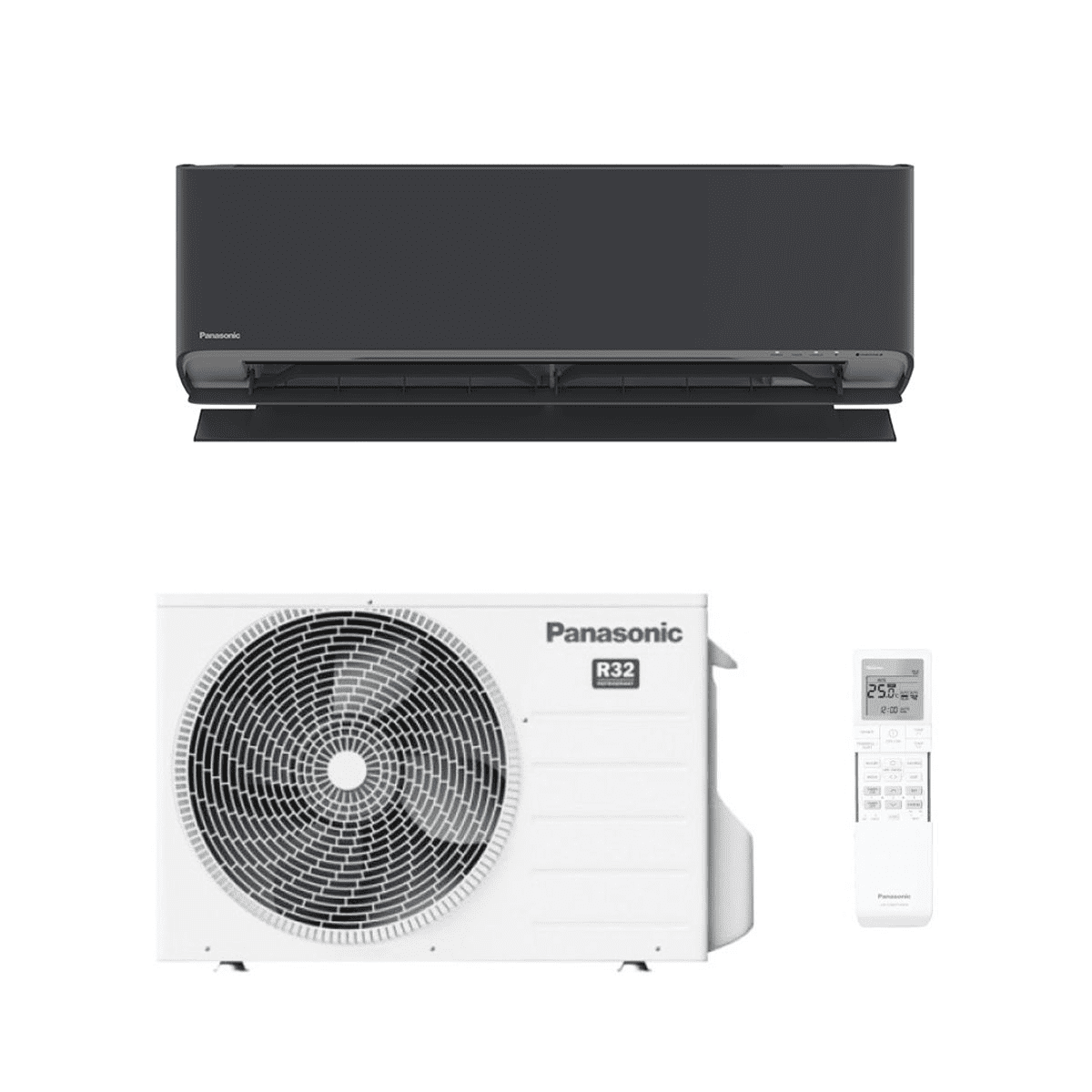 Panasonic Air Conditioning Panasonic Air Con Etherea KIT-XZ42-ZKE-H Graphite Wall Mount Heat Pump R32 A++ Install Kit