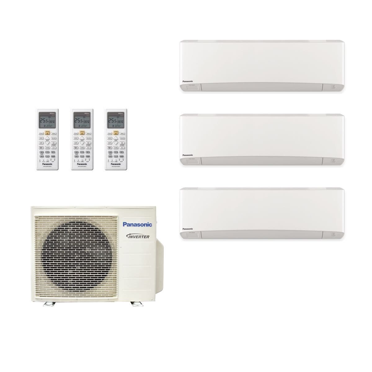 Panasonic Air Conditioning 3 x CS-TZ20TKEW Wall Multi CU-3Z52TBE 5.2Kw/18000Btu A++ 240V~50Hz