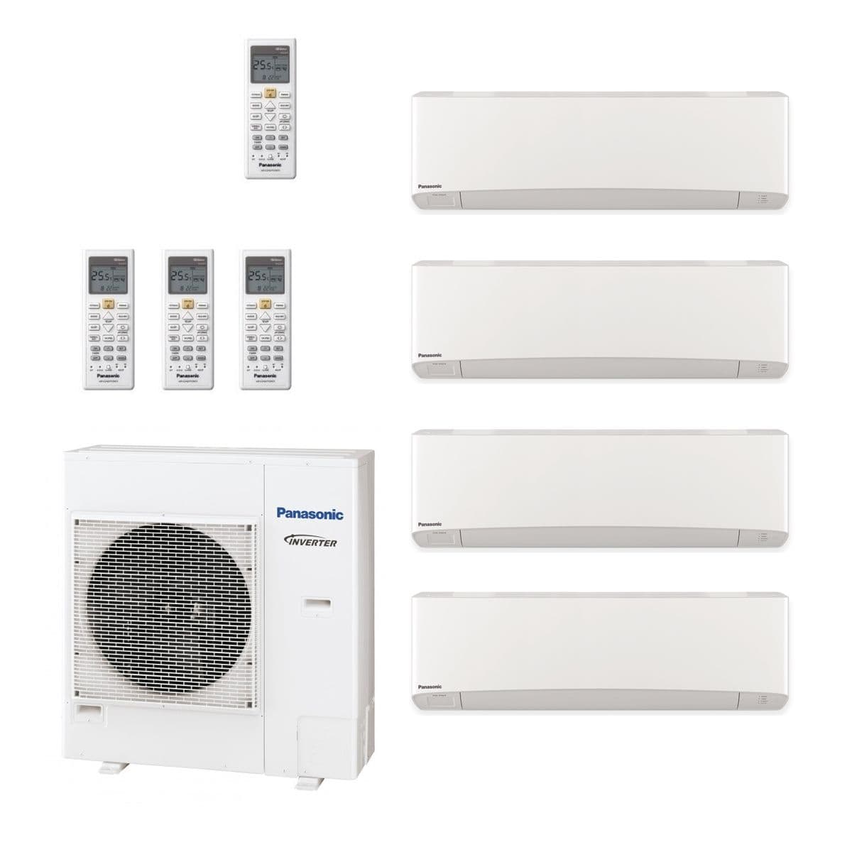 Panasonic Air Conditioning 4 x CS-TZ42TKEW Wall Mounted Multi CU-4Z80TBE 8Kw/28000Btu A 240V~50Hz