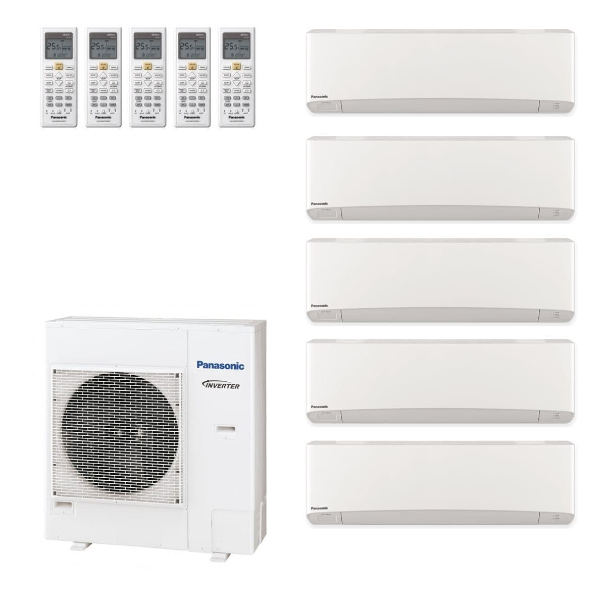 Panasonic Air Conditioning 5 x Etherea Wall Mounted Multi CS-Z35TKEW A+ 9Kw/ 31000Btu 240V~50Hz