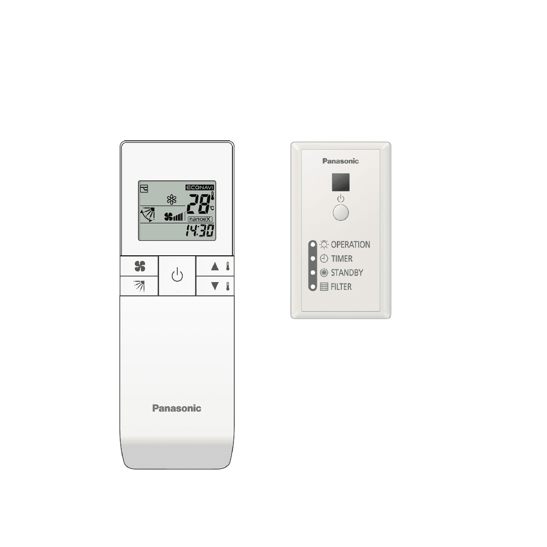 Panasonic Air Conditioning Panasonic CZ-RWS3 + CZ-RWRY3 Infrared Remote Controller and Receiver 4-Way 60x60 Cassette