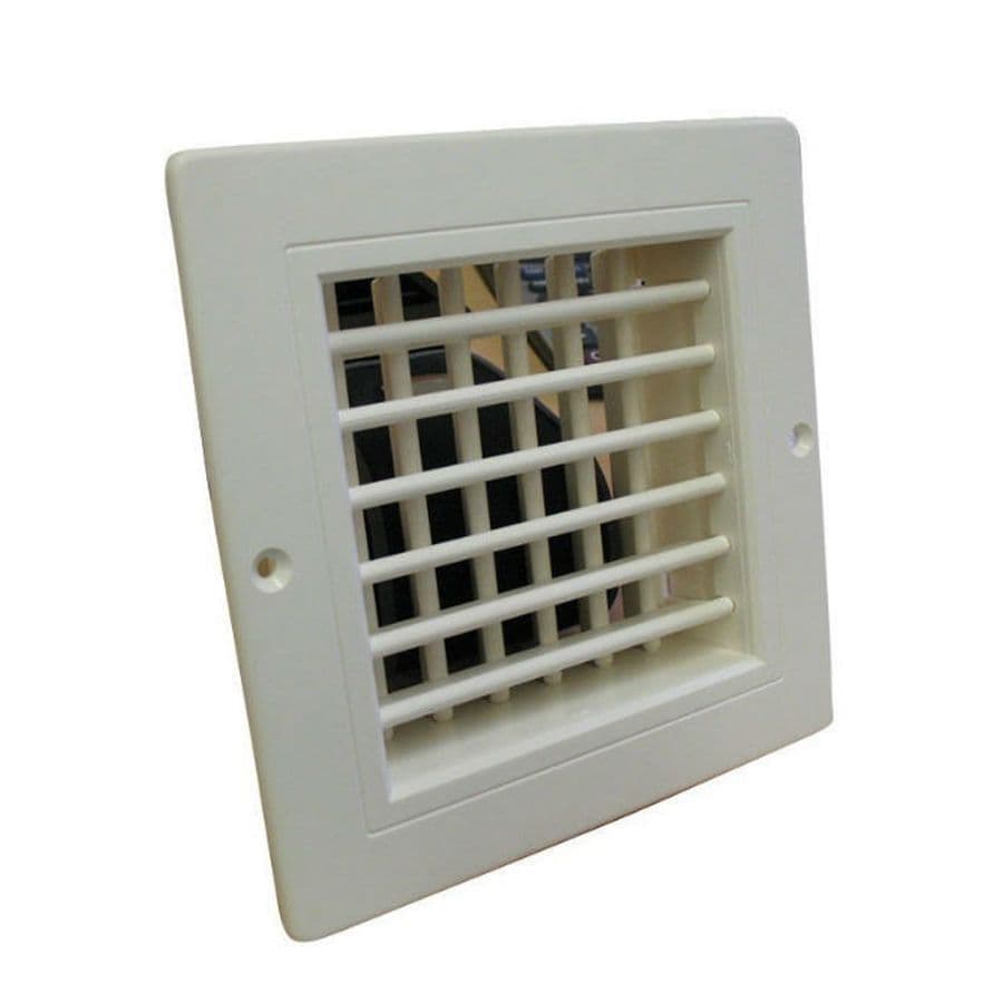 Lindab Plastic Double Deflection Grille 250mm x 250mm With White Finish And Adjustable Vanes