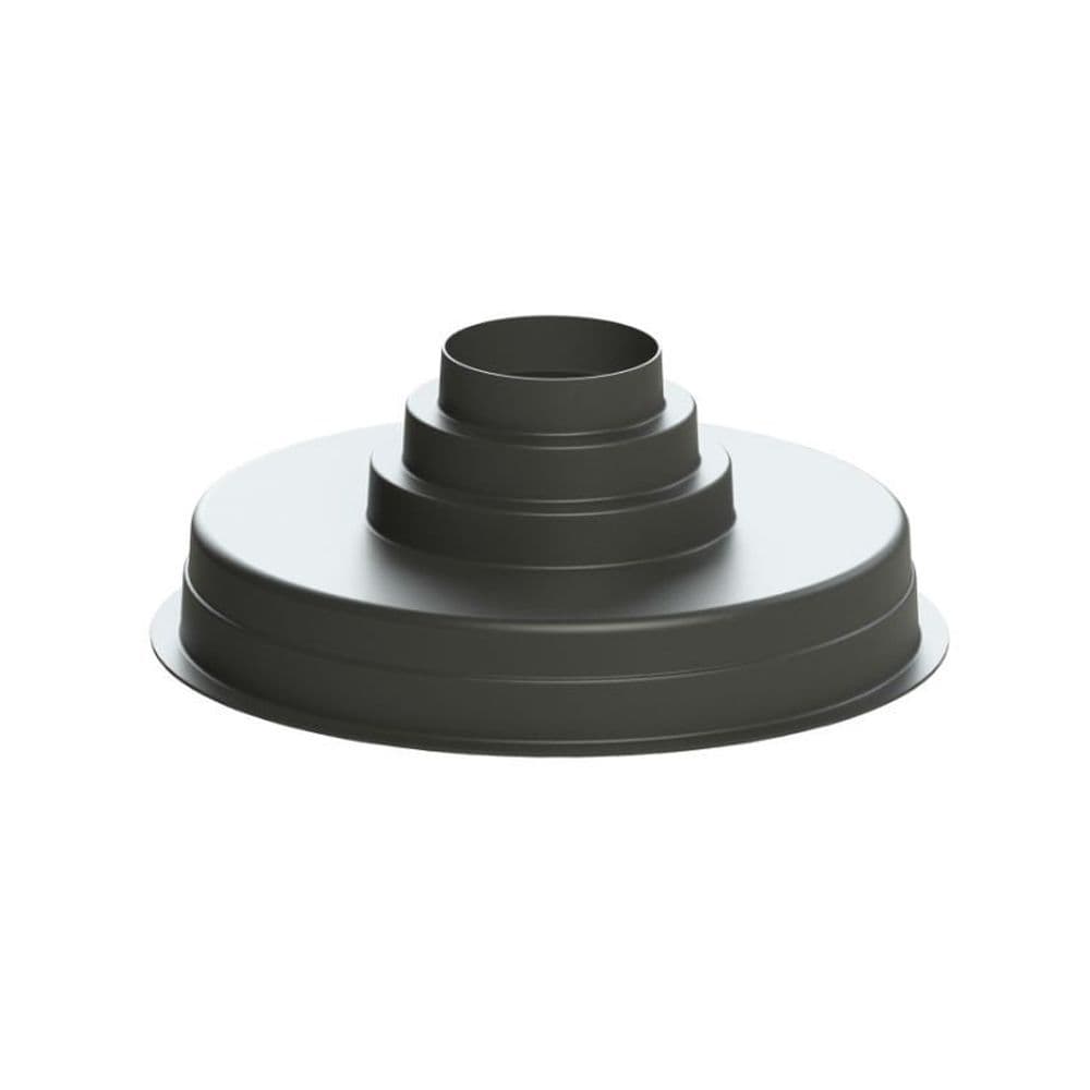 Lindab Polymer Plenum Box Black Plastic Finish 530mm Round Multi-spigot 150, 200 &amp; 250mm