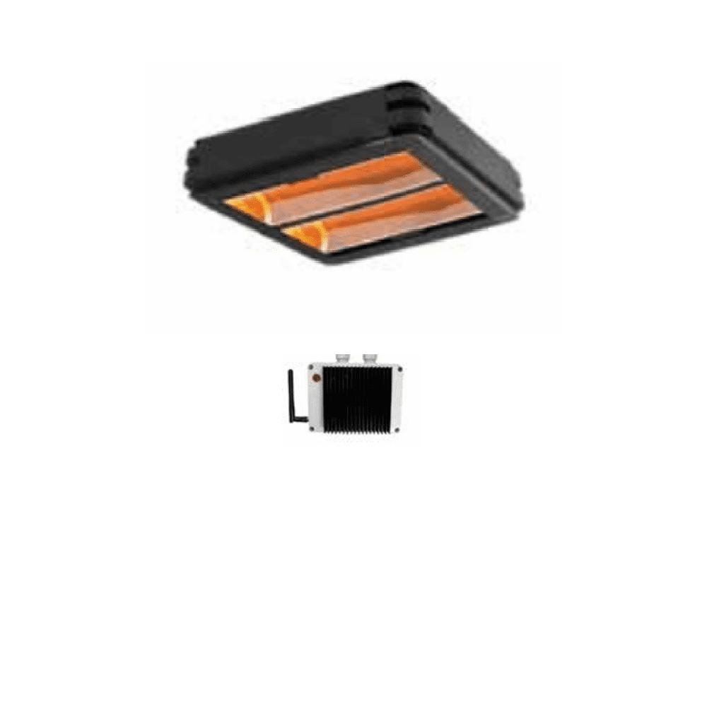Powrmatic SQ40V2 Electric Quartz Vertical Industrial Infrared Heater 4Kw/14000Btu 220-240V~50Hz