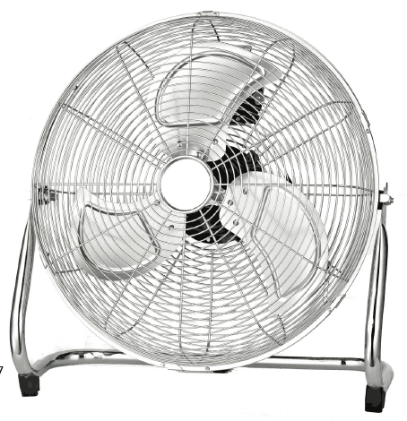 Prem-I-Air EH1868 18" Air Circulator in Chrome 3 Fan Speed Settings Adjustable Tilt Head 240V~50Hz