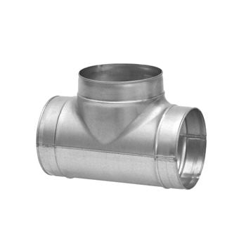 Lindab Pressed Tee TCP 90 Deg For Circular Spiral Ducting 100mm To 315mm