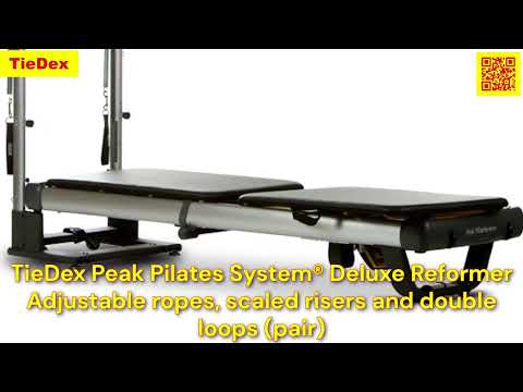 Peak Pilates System® Deluxe Reformer Adjustable ropes, scaled risers and double loops (pair)