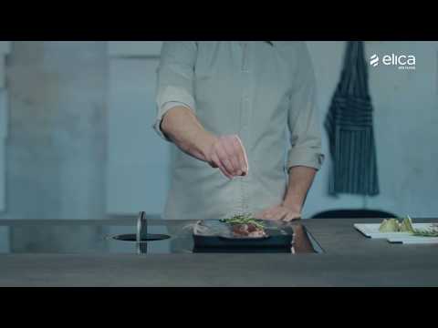 Elica NikolaTesla Switch 83cm White Induction Hob with Downdraft Extractor