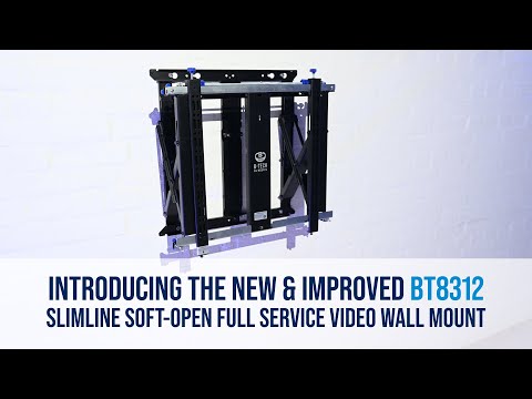 TieDex UK B-TECH Professional BT8312 - Slimline mounting kit - for video wall - soft-open, full service - black