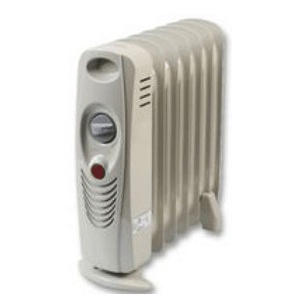 Ecom Pro-Elec 700watt 7 Fin Oil-Filled Radiator With Adjustable Thermostat And Carry Handle 240V~50Hz